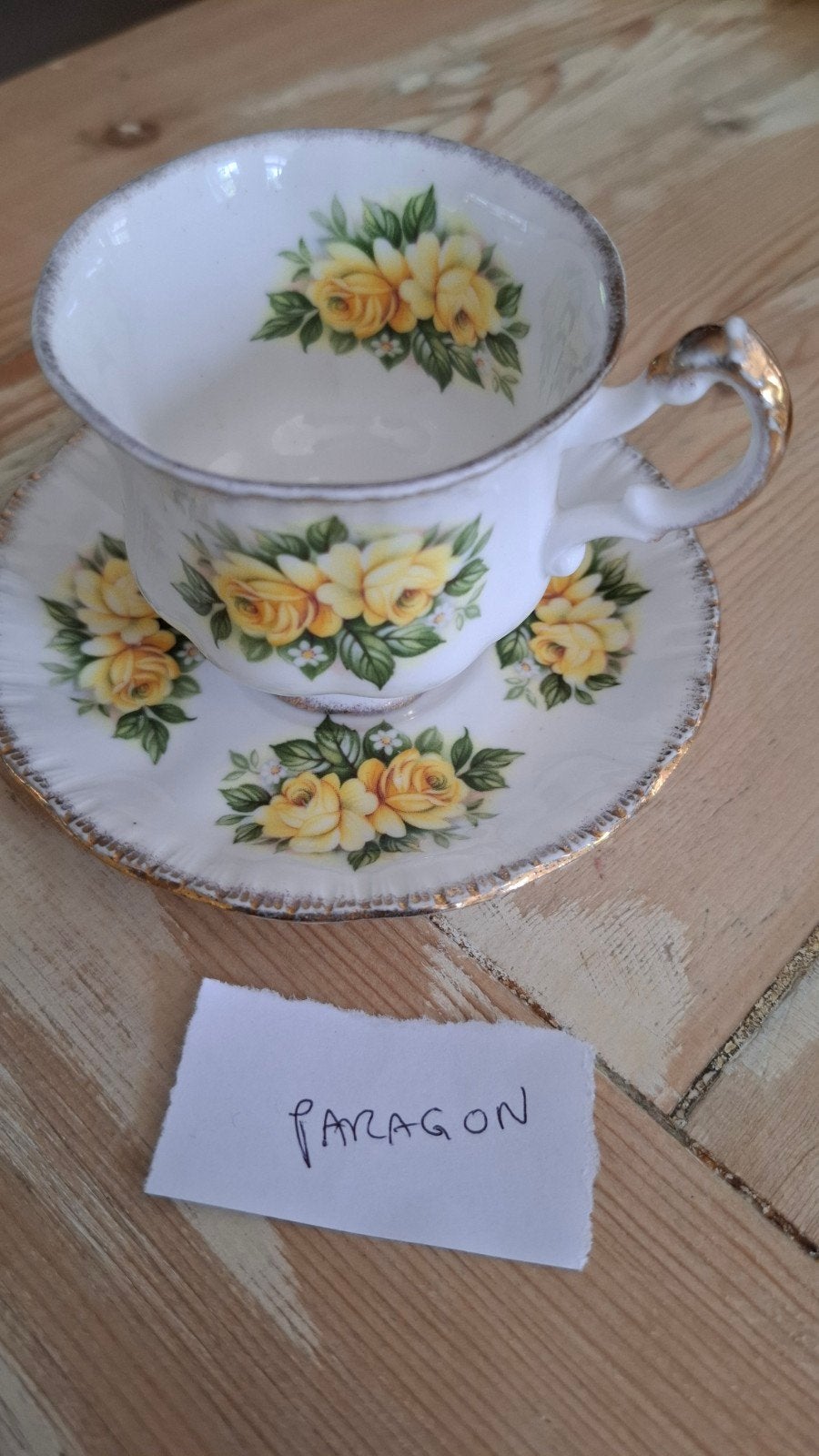 antiek porselein kop en schotel Paragon, Ophalen