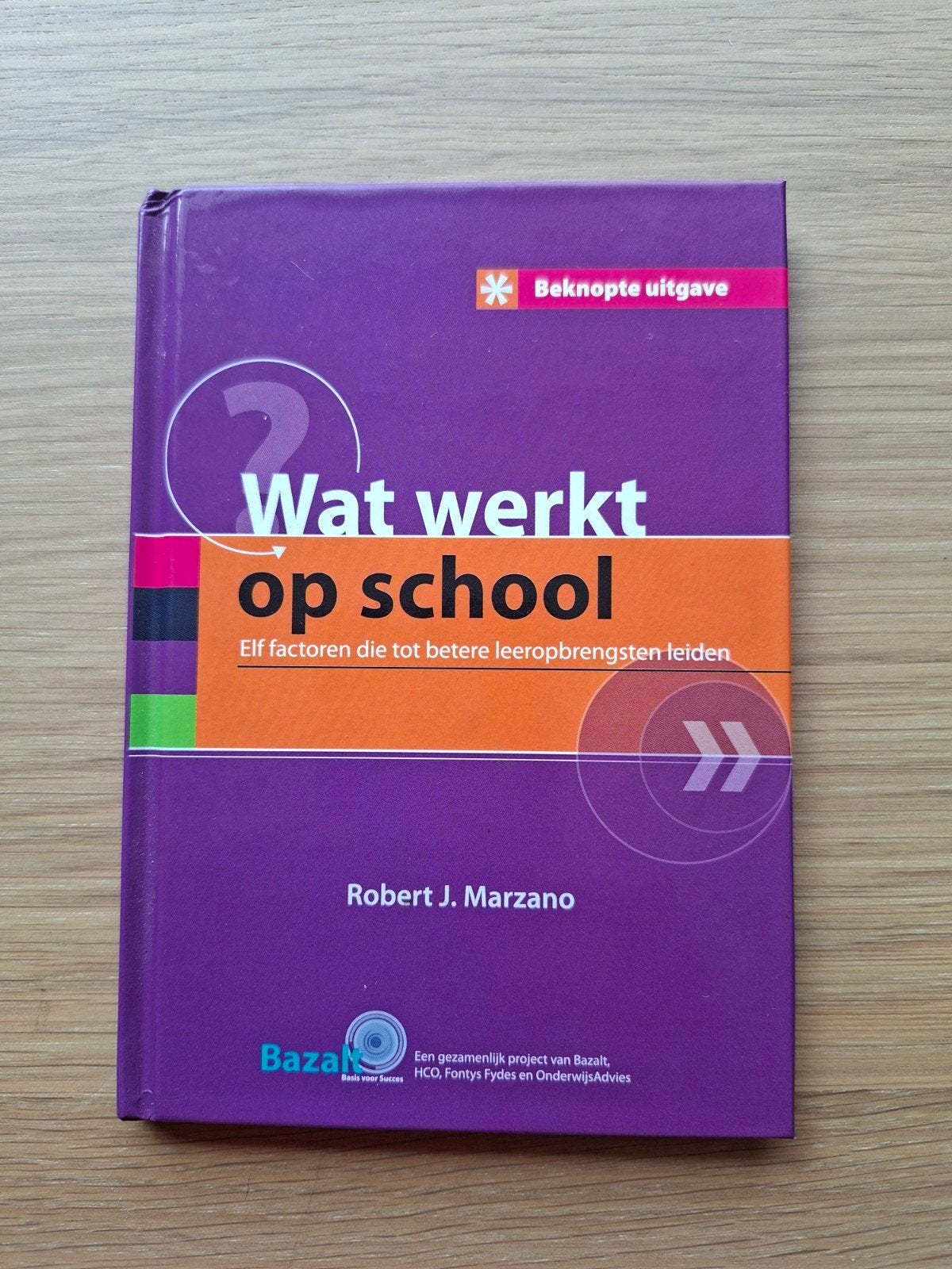 Wat werkt op school - Beknopte uitgave, Boeken, Zo goed als nieuw, Robert J. Marzano, Gamma, HBO