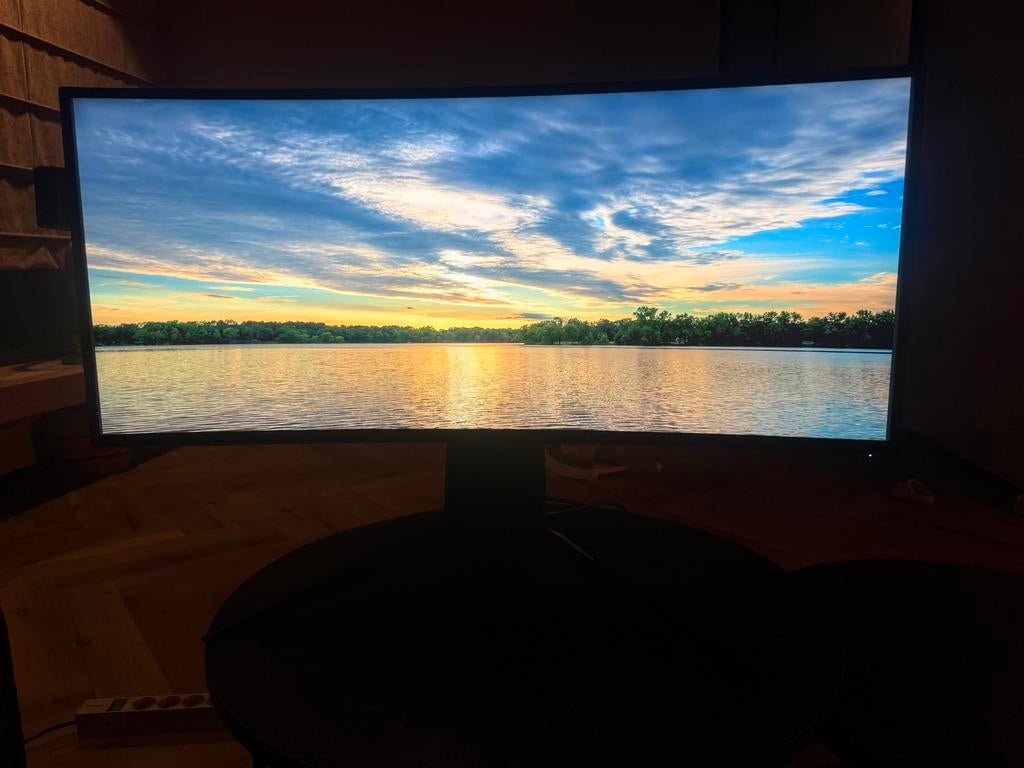 Alienware 34" Ultrawide Curved Gaming Monitor 3440x1440p, Computers en Software, Monitoren, IPS, 101 t/m 150 Hz, Curved, Zo goed als nieuw