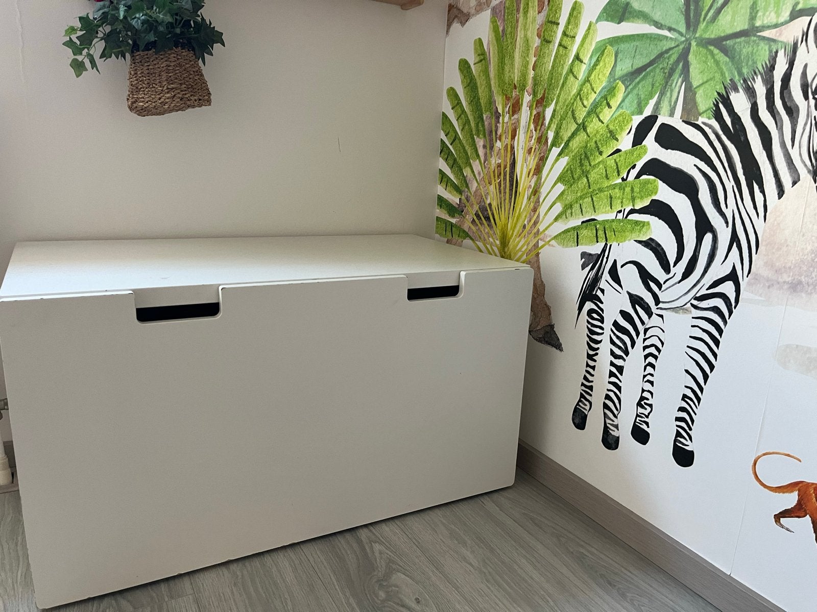 Ikea Witte speelgoedkist met deksel - Gebruikt, 50 – 75, Gebruikt, 100 tot 150 cm, Ophalen of Verzenden