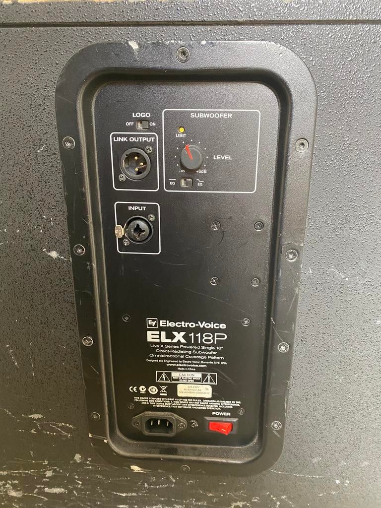 Electro Voice EV ELX P 12 ZLX P 12 en ELX 118 Pro Subwoofer, Ophalen, Zo goed als nieuw, Minder dan 500 watt