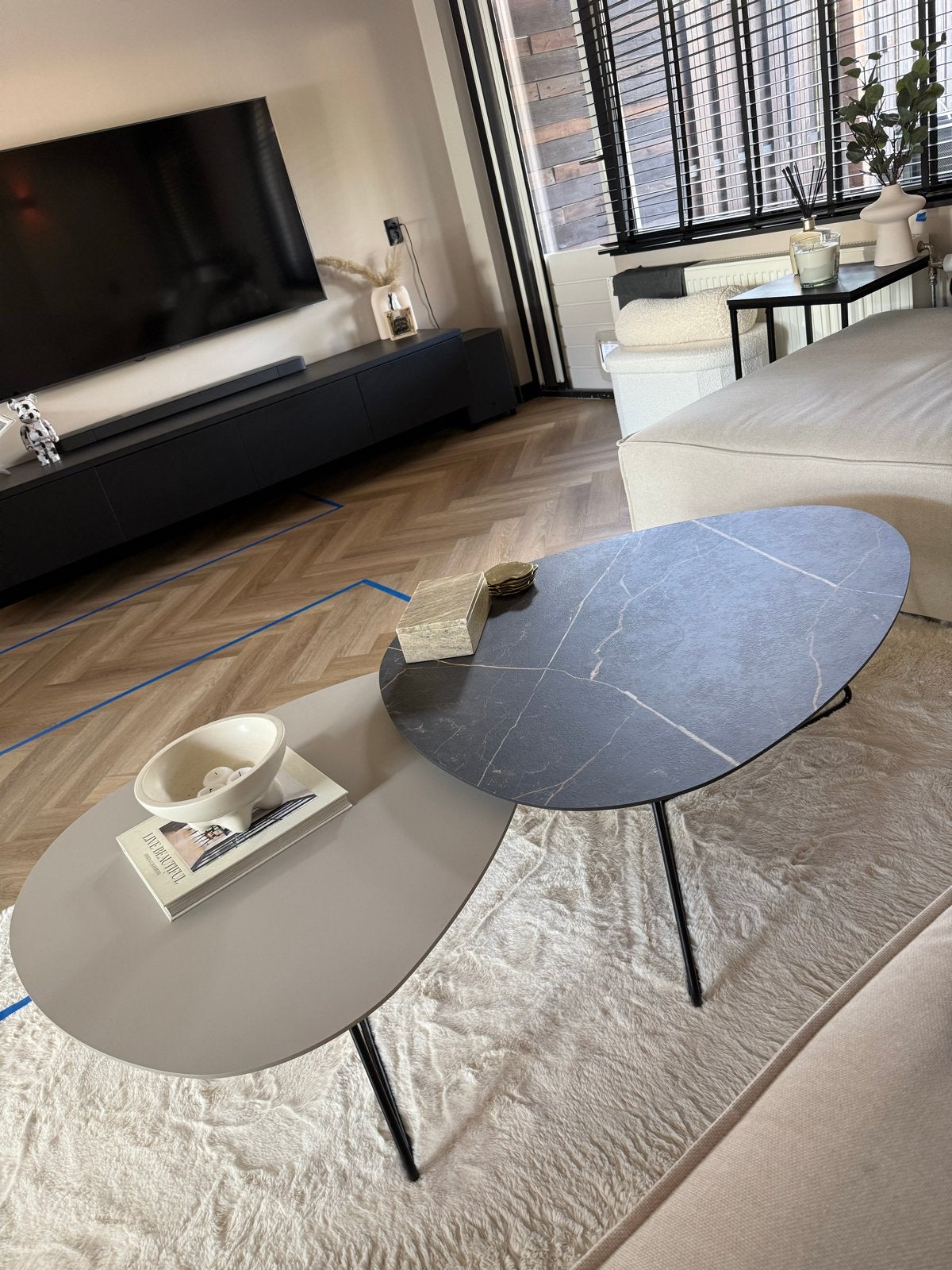 Bree’s New World Twinny salontafel set - HPL & FenixNTM, Kunststof, Zo goed als nieuw, Overige vormen, 5 – 50