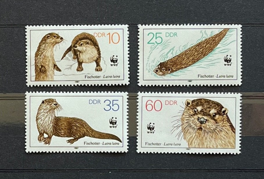 WWF WNF DDR Oost Duitsland 1987 Postfris Visotter, Ophalen of Verzenden, Postfris, Dier of Natuur