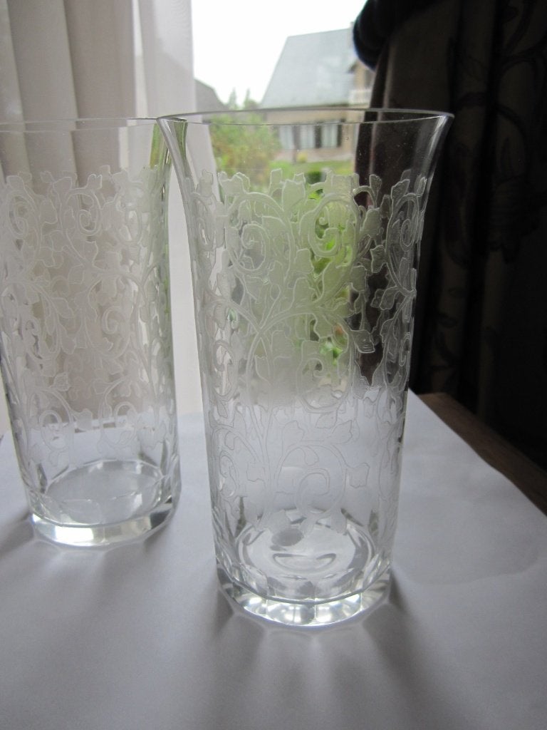 Drie antieke Baccarat cristal orangeade glazen -, Antiek en Kunst, Antiek | Glas en Kristal, Verzenden