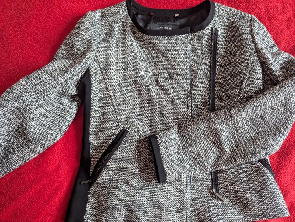 Max Mara Weekend jasje grijs met zwart, Verzenden