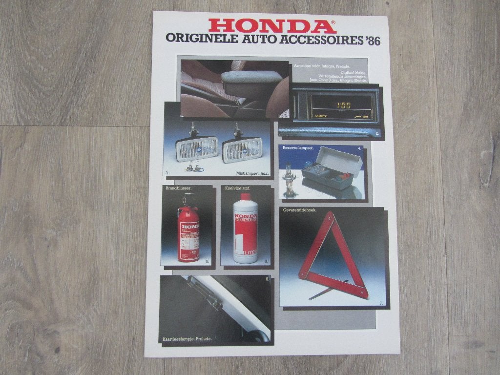 Honda Originele Auto-Accessoires '86, Honda, Ophalen of Verzenden, Zo goed als nieuw, Honda