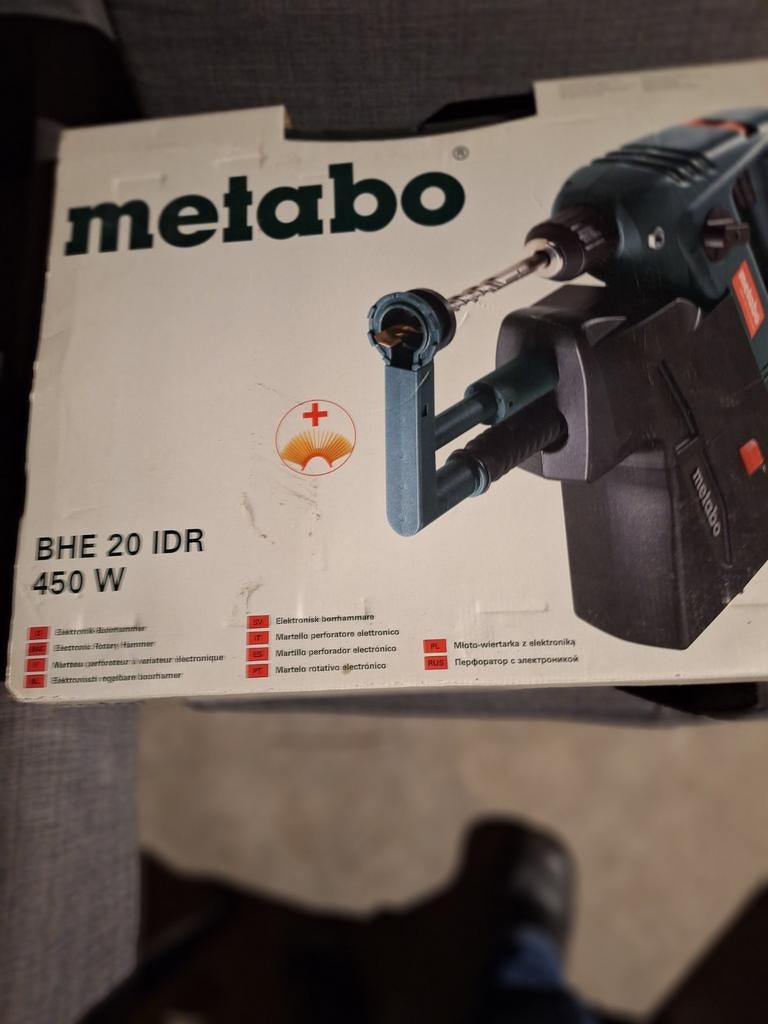 Boorhamer Metabo BHE 20 IDR, Doe-het-zelf en Verbouw, Gereedschap | Boormachines, Ophalen, Boor- en/of Breekhamer, Nieuw, Variabele snelheid
