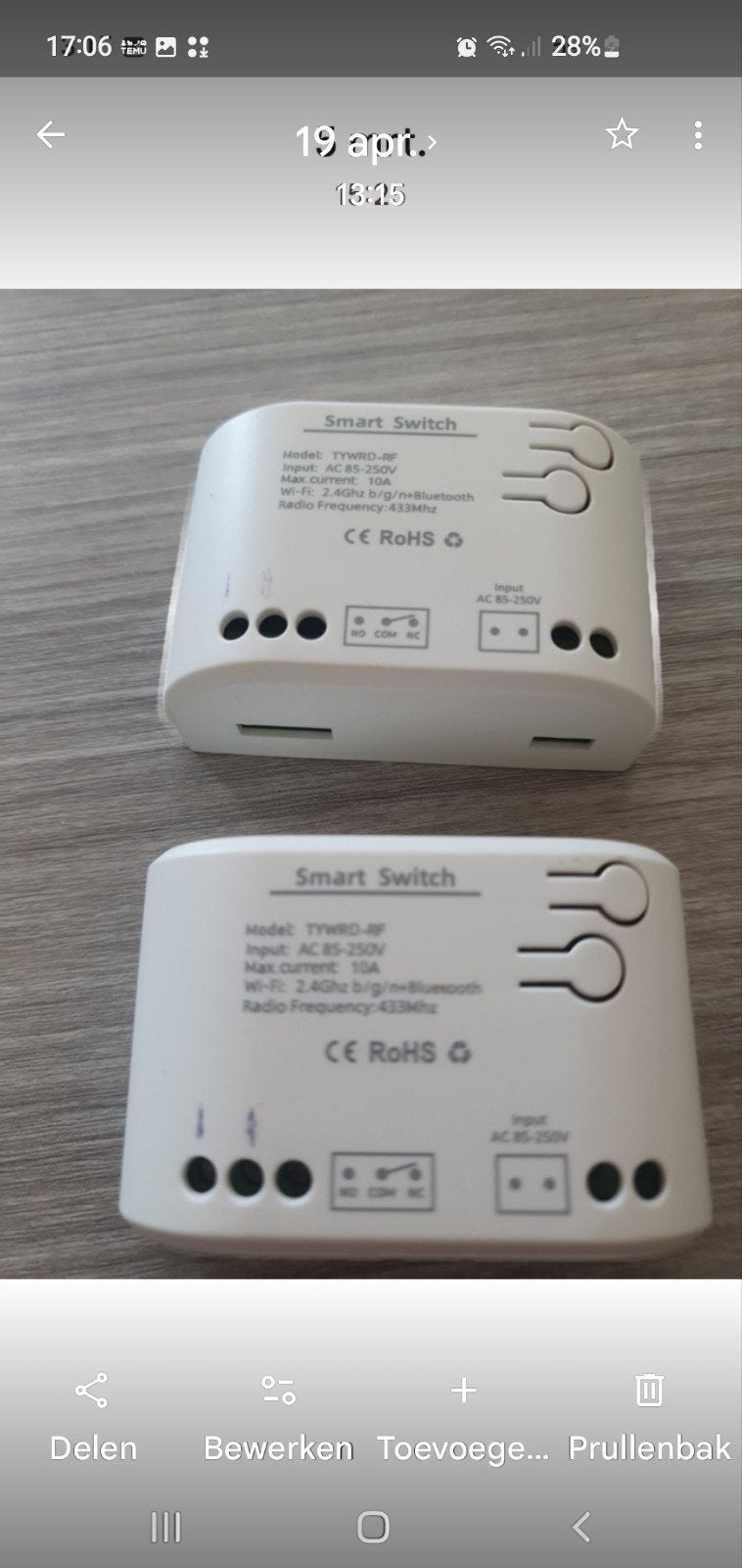 2 Wifi Mini Schakelaars 10 Euro, Ophalen of Verzenden, Schakelaar