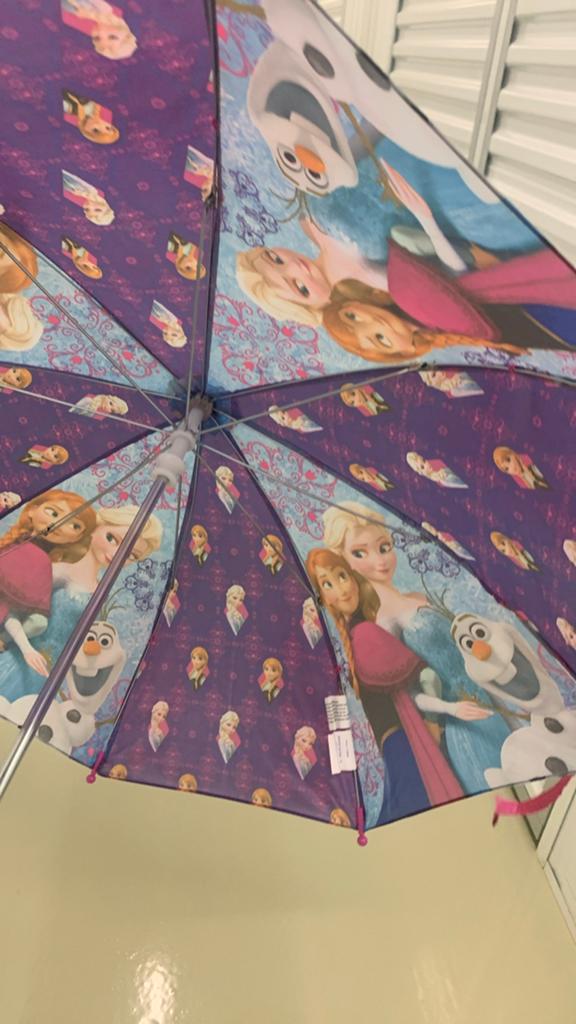 Disney Frozen Paraplu voor Kinderen - Anna, Elsa & Olaf, Ophalen of Verzenden, Zo goed als nieuw, Paars
