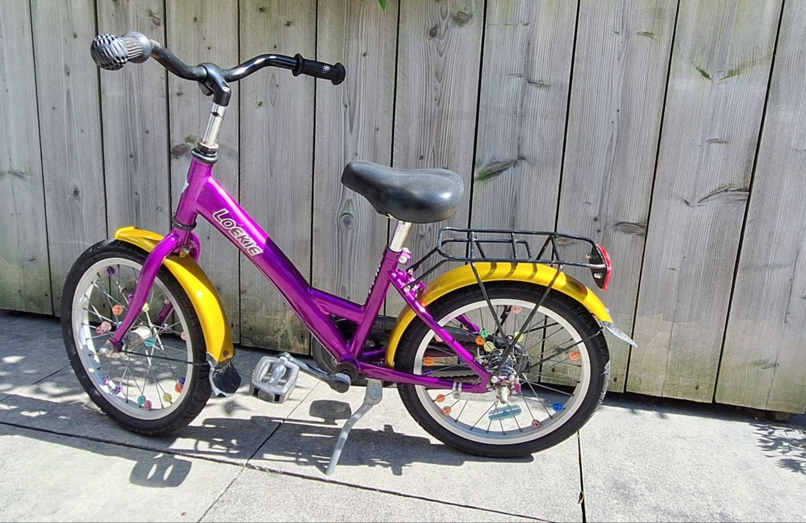 Loekie kinder fietsje 16 inch, Ophalen, Terugtraprem, Loekie, 16 tot 20 inch
