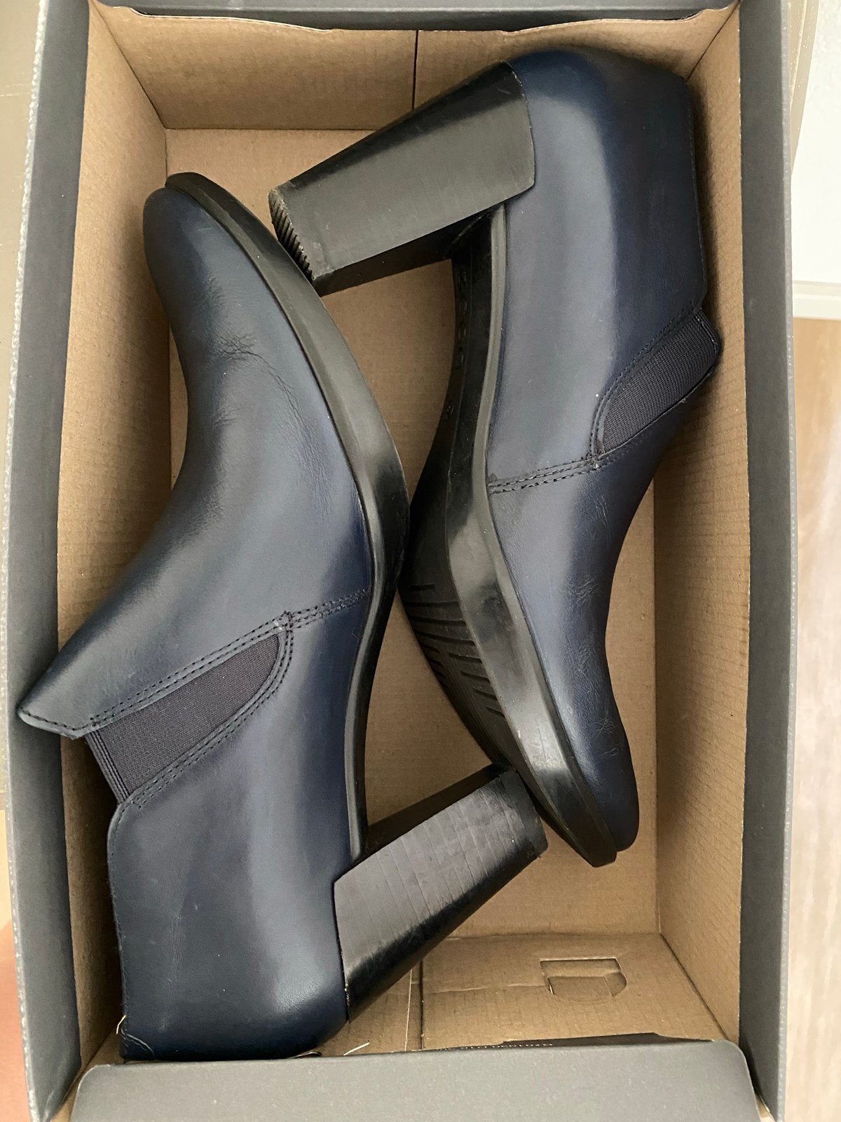 ECCO Sculptured Shape 55 Plateau enkellaarsjes - Maat 40, Blauw, Lage of Enkellaarzen, Ophalen of Verzenden, Zo goed als nieuw