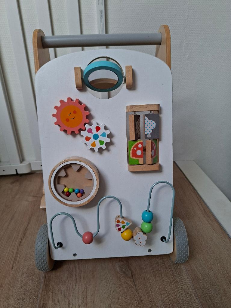 Loopwagentje, Kinderen en Baby's, Speelgoed | Houten speelgoed, Ophalen, Zo goed als nieuw, Duw- of Trekspeelgoed