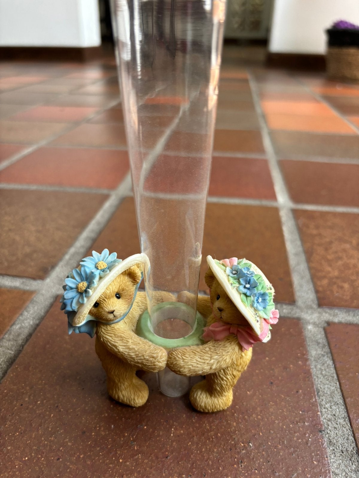 Cherised Teddies; bloemenvaasje, Ophalen of Verzenden, Zo goed als nieuw, Beeldje, Cherished Teddies