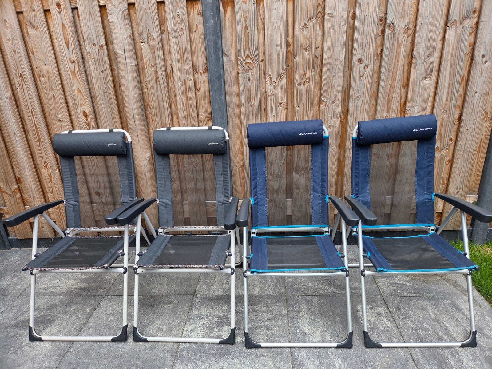 4 Campingstoelen - Quechua, Caravans en Kamperen, Ophalen, Gebruikt, Campingstoel