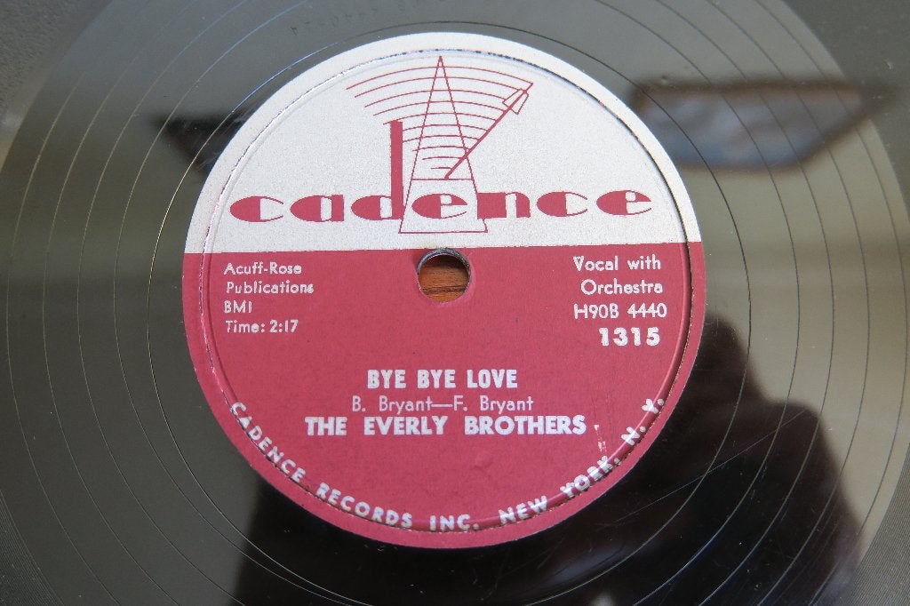 Everly Brothers Bye bye love 78rpm 78 toeren rock 'n roll, Cd's en Dvd's, Vinyl | Rock, Gebruikt, 10 inch, Ophalen of Verzenden