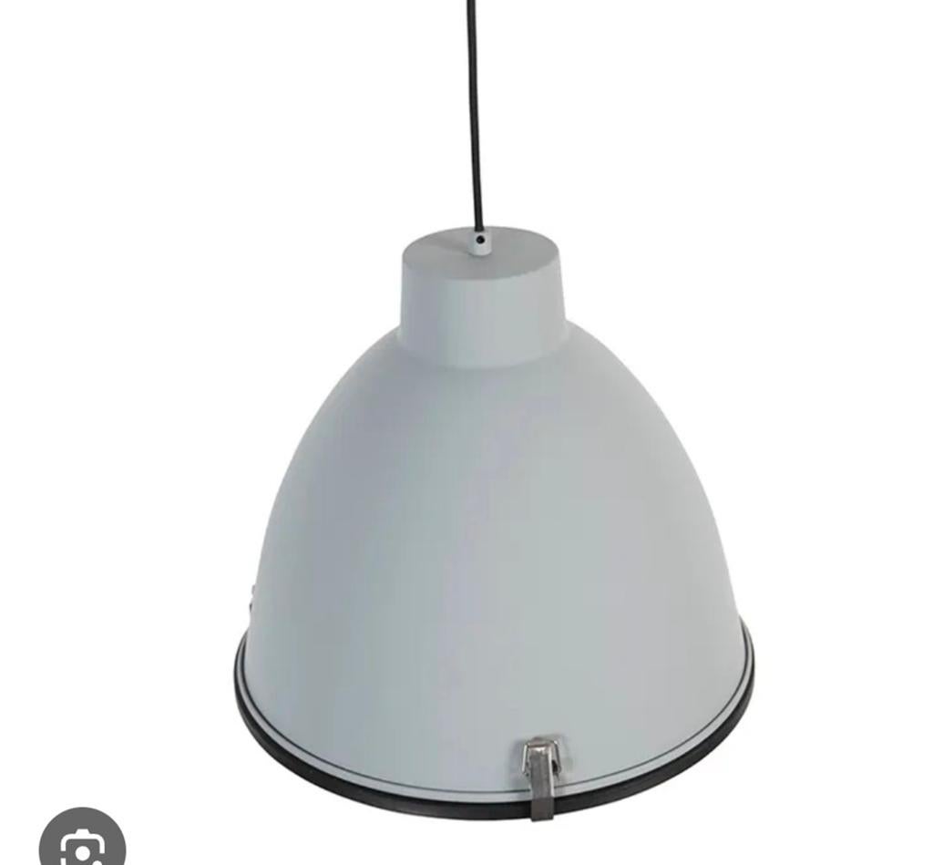 Nieuw! Industriële hanglamp grijs 38 cm dimbaar - Anteros, Modern, Industrieel, Nieuw, Ophalen of Verzenden, Metaal