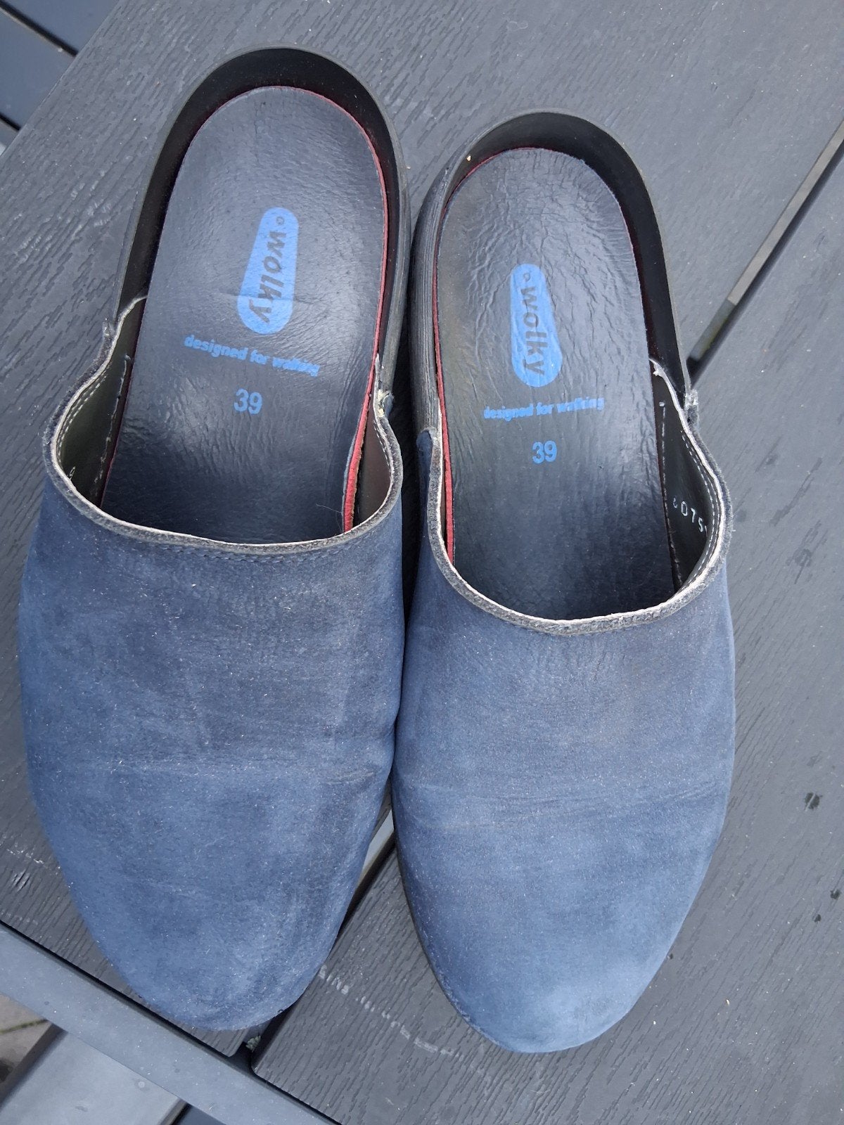 Wolky Clogs Maat 39 Suede Blauw, Wolky, Blauw, Instappers, Ophalen of Verzenden