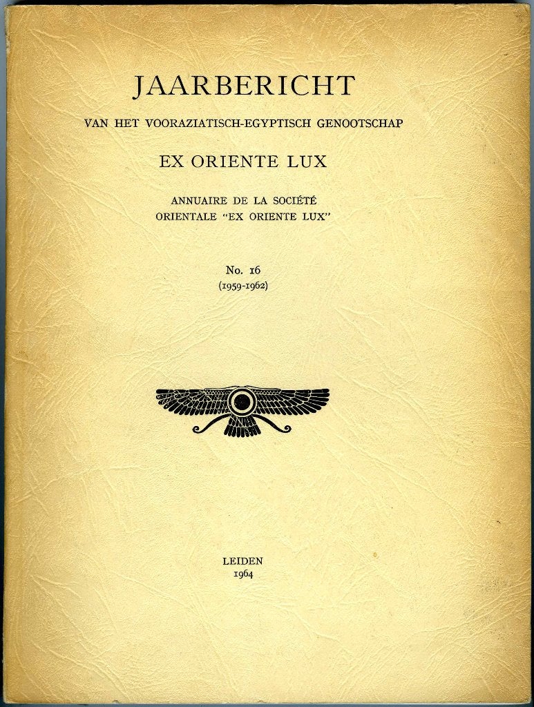 Jaarbericht van het vooraziatisch-egyptisch genootschap, Boeken, 14e eeuw of eerder, K.R. Veenhof (ed), Ophalen of Verzenden, Zo goed als nieuw