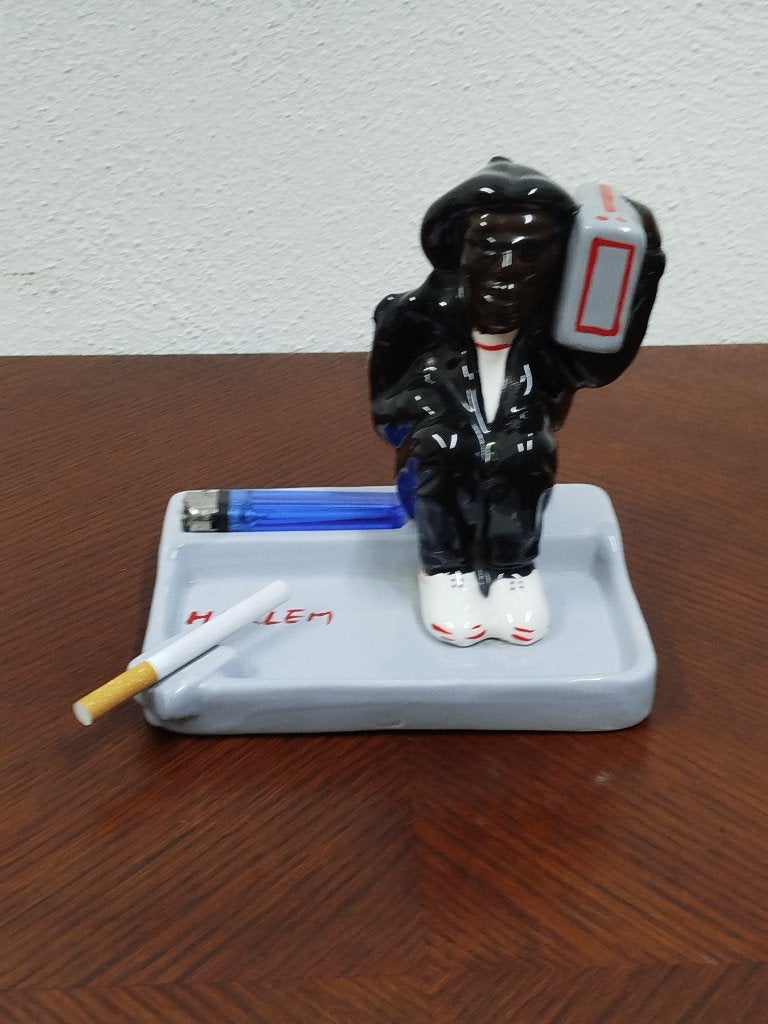 Prachtige asbak CTC-design - Harlem figuur met gettoblaster, Ophalen of Verzenden, Nieuw, Asbak