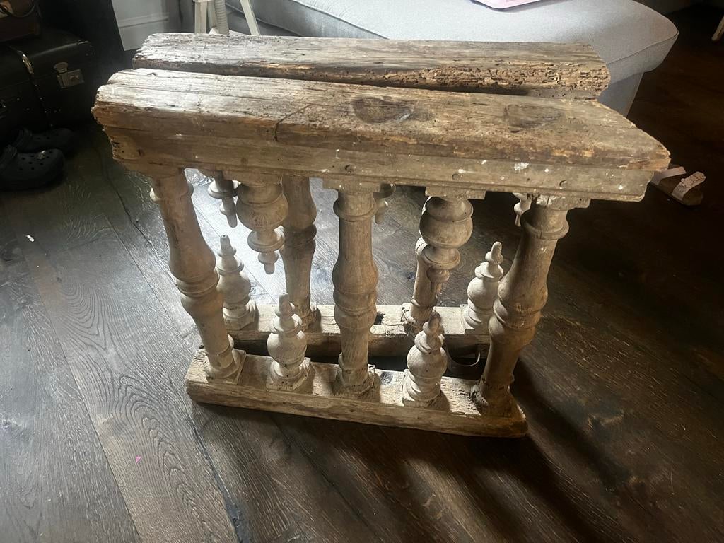 Antieke houten balustrade - Decoratief element, Ophalen