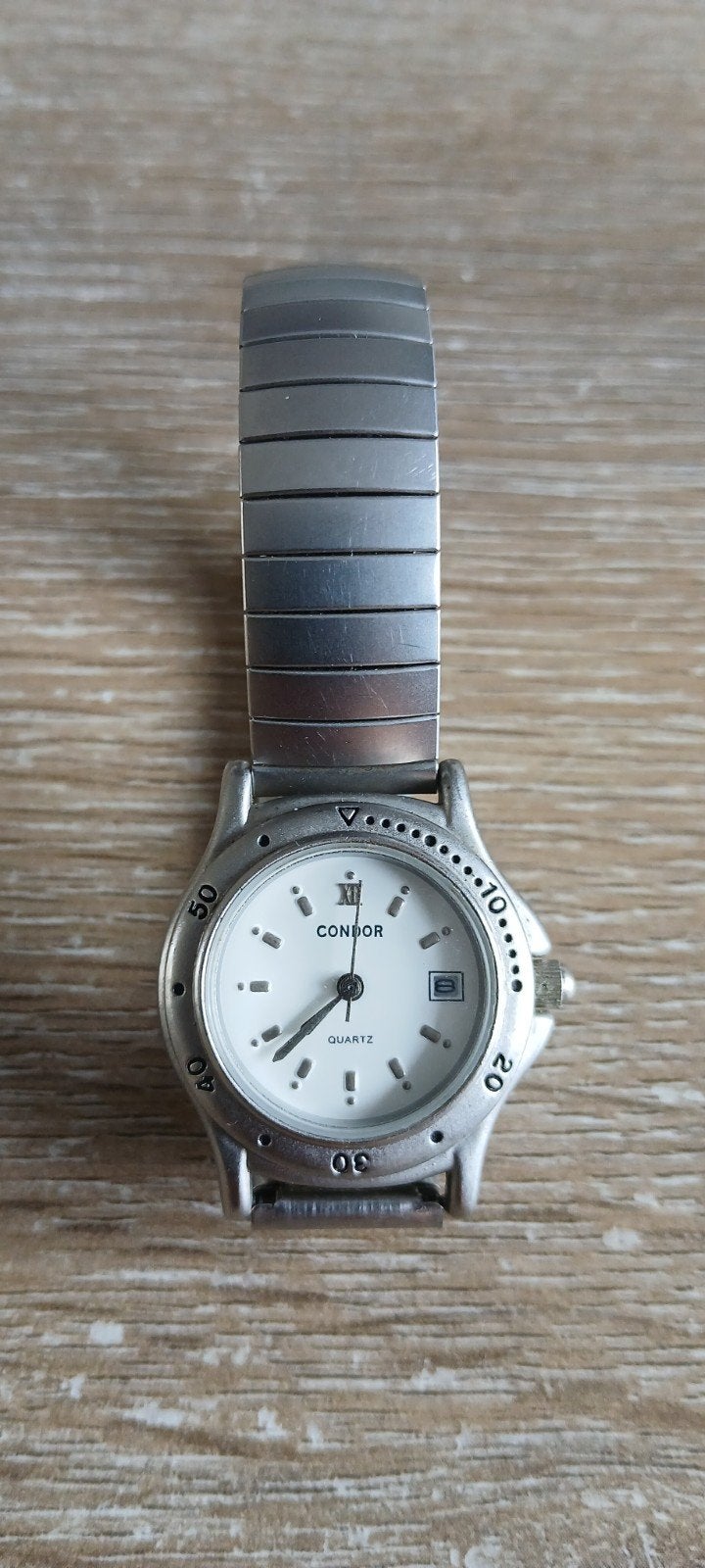 dames horloge Condor Quartz Polshorloge met Stalen Band, Overige merken, Staal, Gebruikt, Staal
