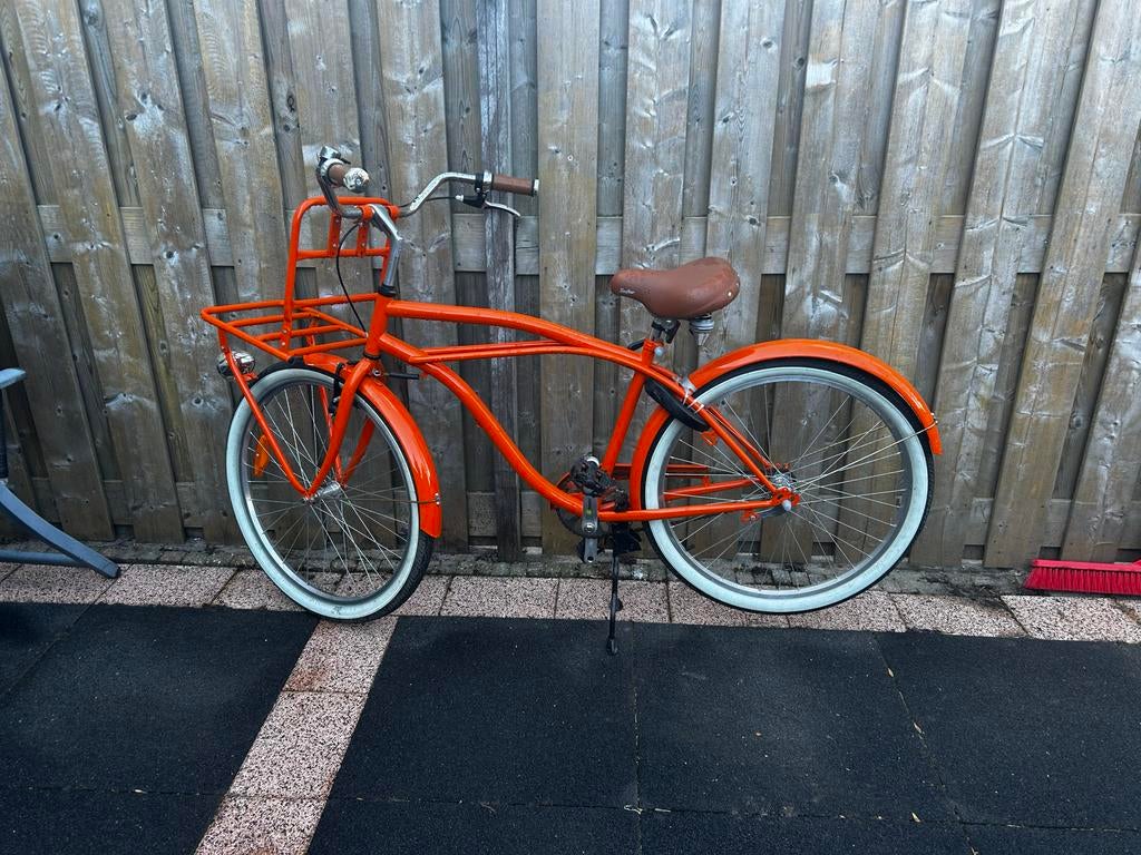 Leuke oranje fiets in goede staat, Overige merken, Terugtraprem, Gebruikt, Ophalen of Verzenden