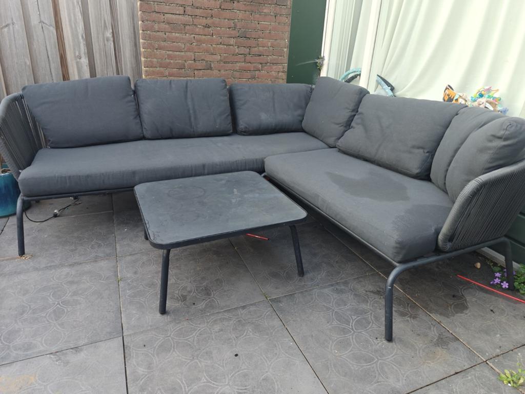 Loungebank Kopenhagen van Karwei - Gebruikt, Tuin en Terras, Tuinsets en Loungesets, Ophalen, Overige materialen, Gebruikt, 3 zitplaatsen