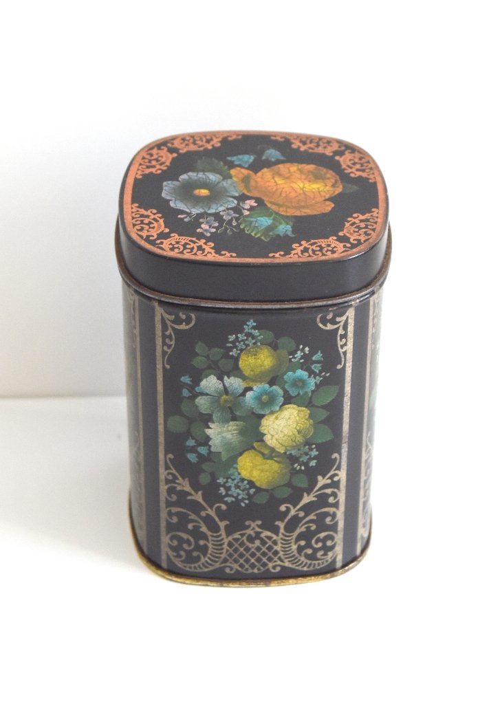 Vintage Engels theeblikje, decoratief en in goede staat, Verzamelen, Blikken, Ophalen of Verzenden, Gebruikt, Thee