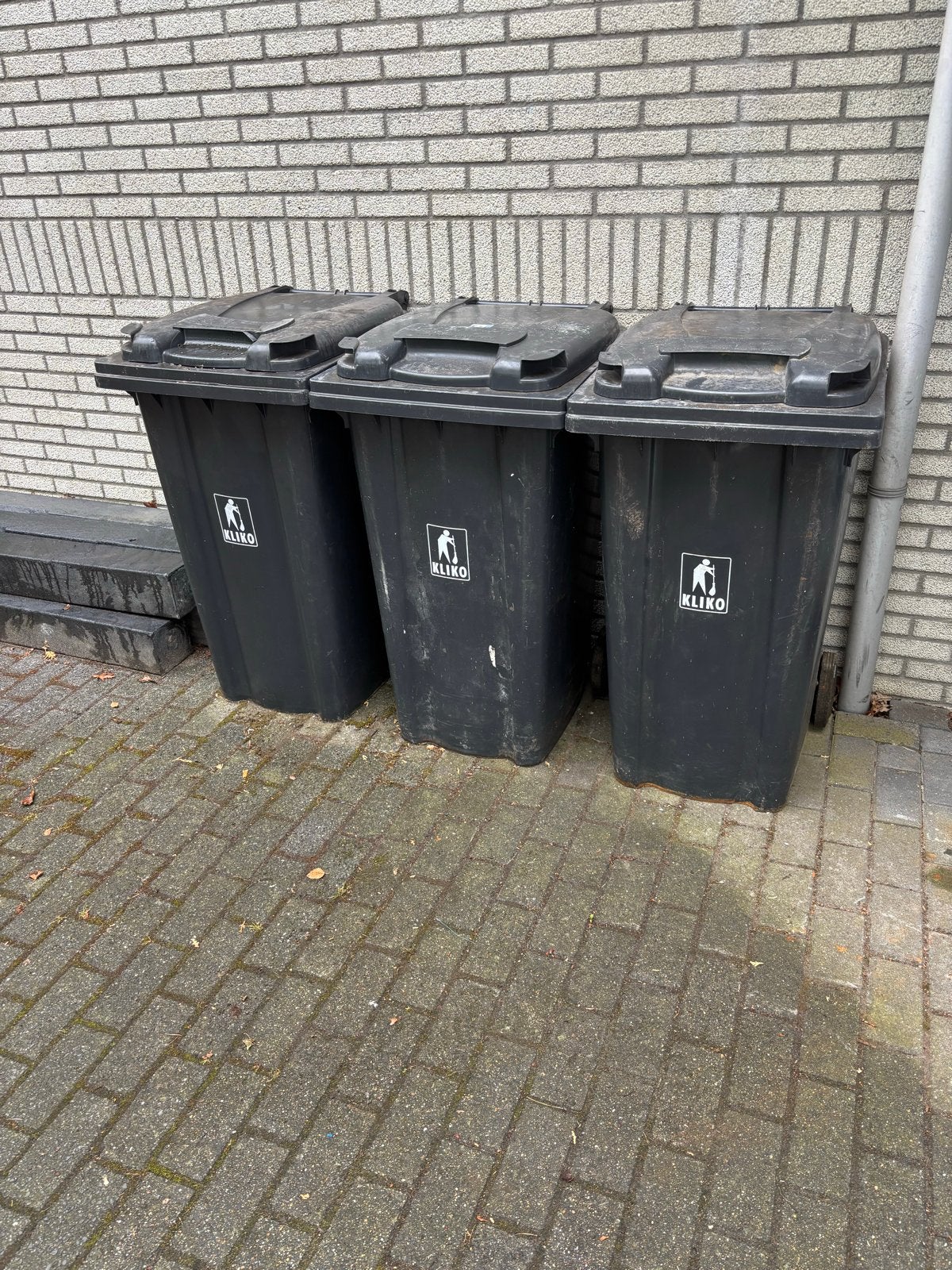 Set van 3 gebruikte Kliko afvalcontainers, Kunststof, Gebruikt, 40 liter of meer, Ophalen of Verzenden