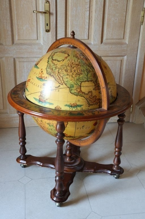 Vintage Italiaanse wereldbolbar, Ophalen, Gebruikt