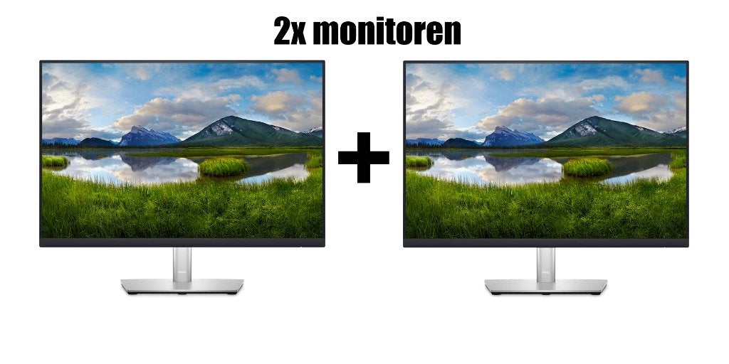 2x Dell 24 inch. monitor + monitorarm / monitorbeugel, Computers en Software, Ophalen, HD, IPS, 23,8 inch (60,45 cm)