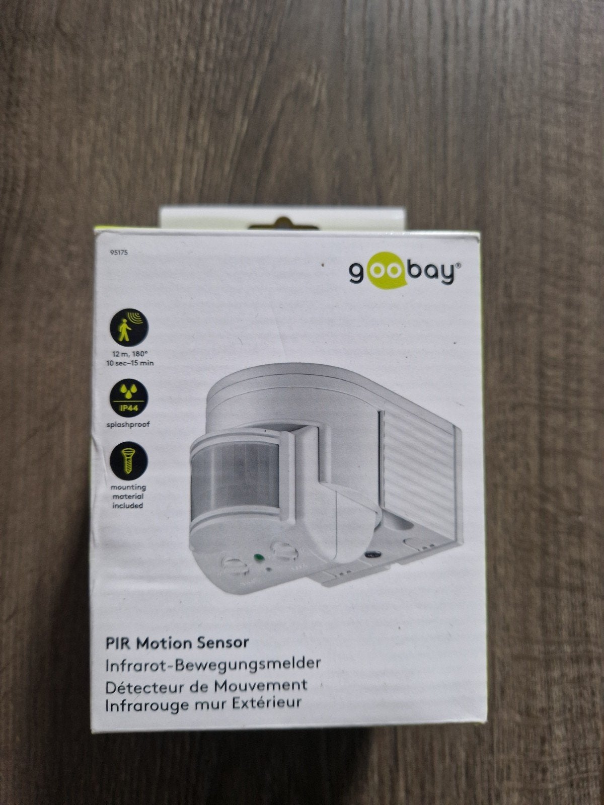 Goobay PIR Bewegingsmelder - Nieuw in doos, Ophalen of Verzenden, Nieuw, Detector, Sensor of Melder, Beweging