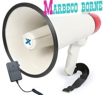 Megafoon 40Watt Record, Sirene, Microfoon, Opname, Overige merken, Vonyx, Overige typen, Nieuw