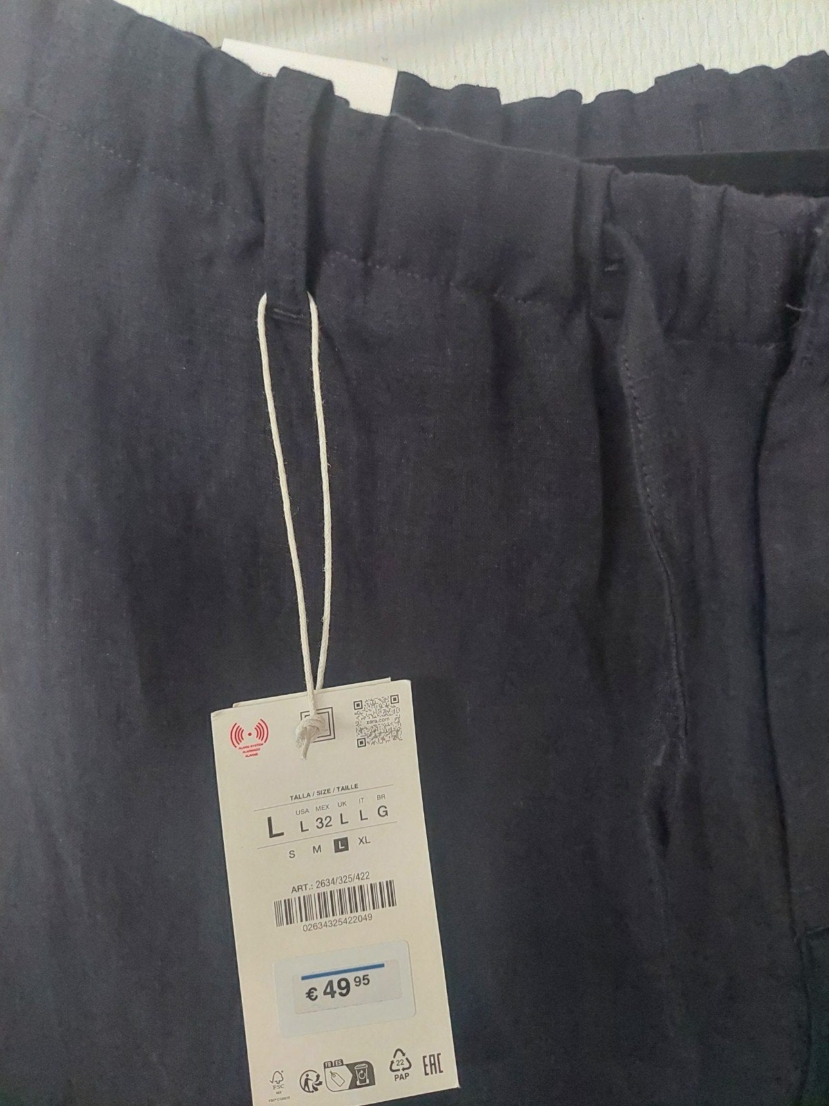 nieuwe herenbroek zwart linnen L, Kleding | Heren, Zwart, Nieuw, Overige maten, Ophalen of Verzenden