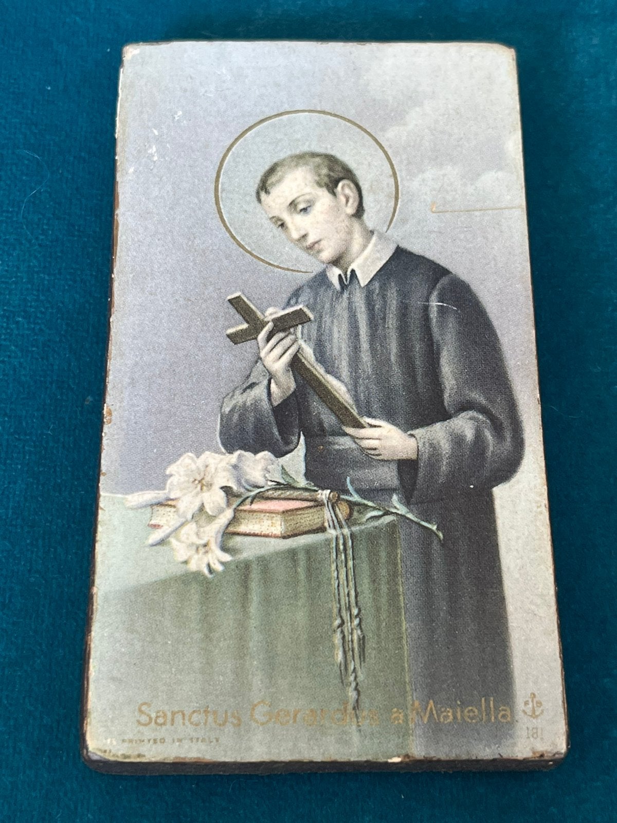 Religieus houten ikoon van de Heilige Gerardus Majella, Ophalen of Verzenden, Gebruikt, Overige typen, Christendom | Katholiek