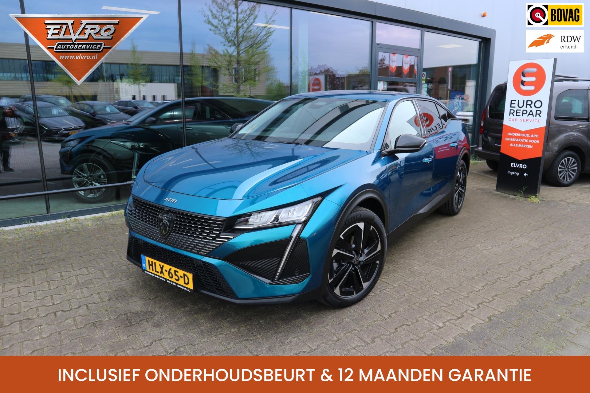 Peugeot 408 1.2 PureTech Allure 130PK AUTOMAAT NAVI 360CAMER, Auto's, Gebruikt, 1199 cc, Blauw, Leder en Stof
