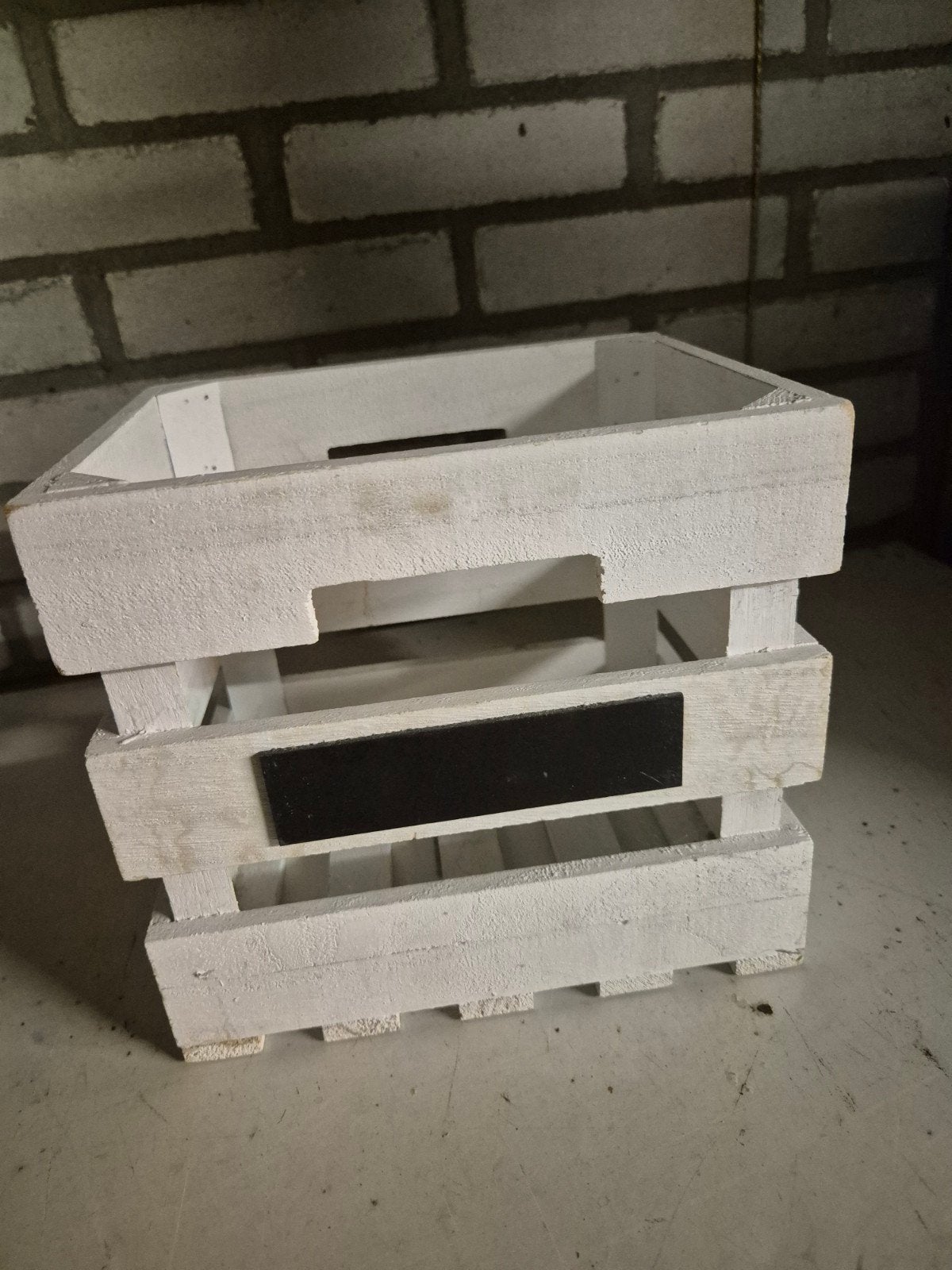 Wit houten kistje, Huis en Inrichting, Woonaccessoires | Kisten, Ophalen of Verzenden, Minder dan 50 cm, Minder dan 50 cm