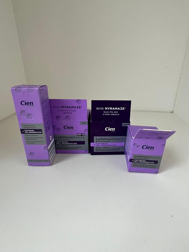 Cien Luminous Beauty Myramaze NIEUW set dag/nachtcrème, seru, Sieraden, Tassen en Uiterlijk, Uiterlijk | Gezichtsverzorging, Ophalen of Verzenden
