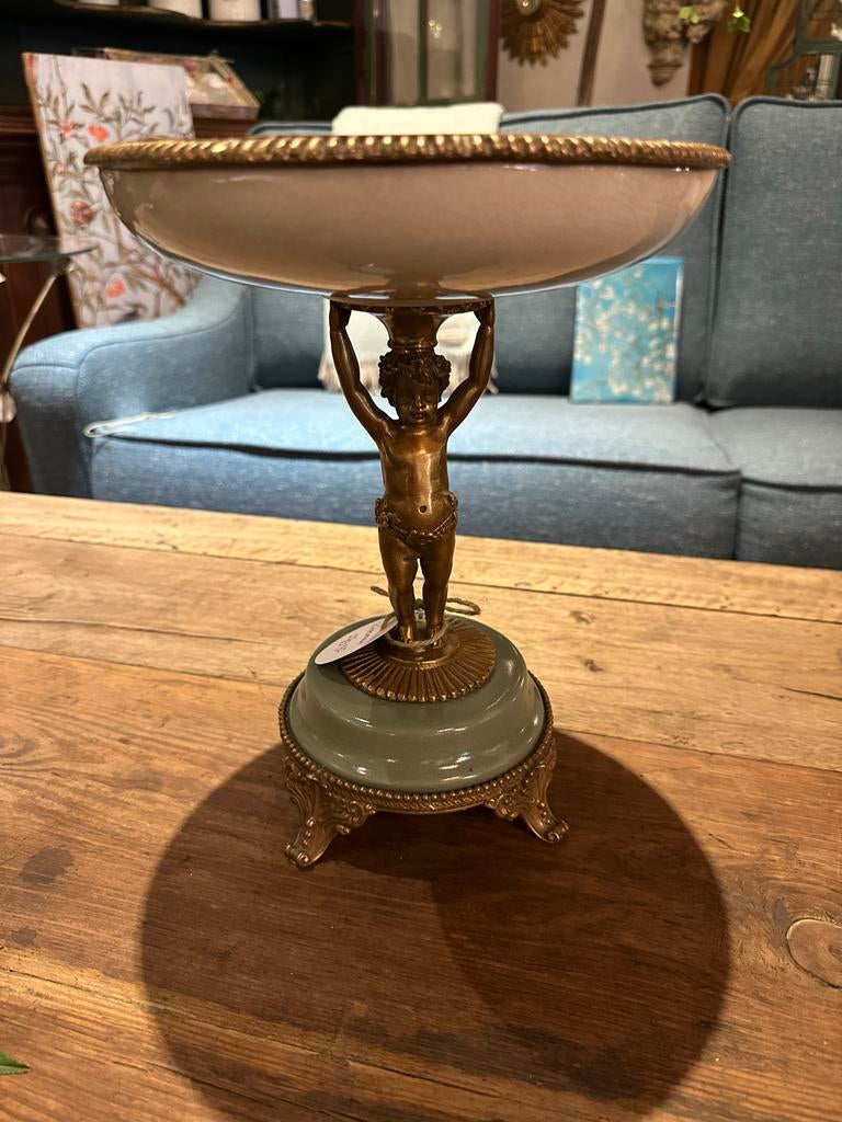 Unieke Keramische Decoratie met Bronzen Details, Ophalen