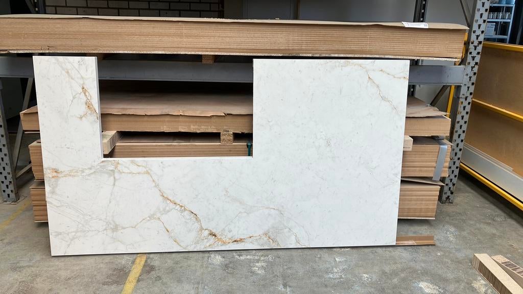 Keukenblad, Huis en Inrichting, Keuken | Keukenelementen, Ophalen, Beige, Nieuw, Minder dan 100 cm