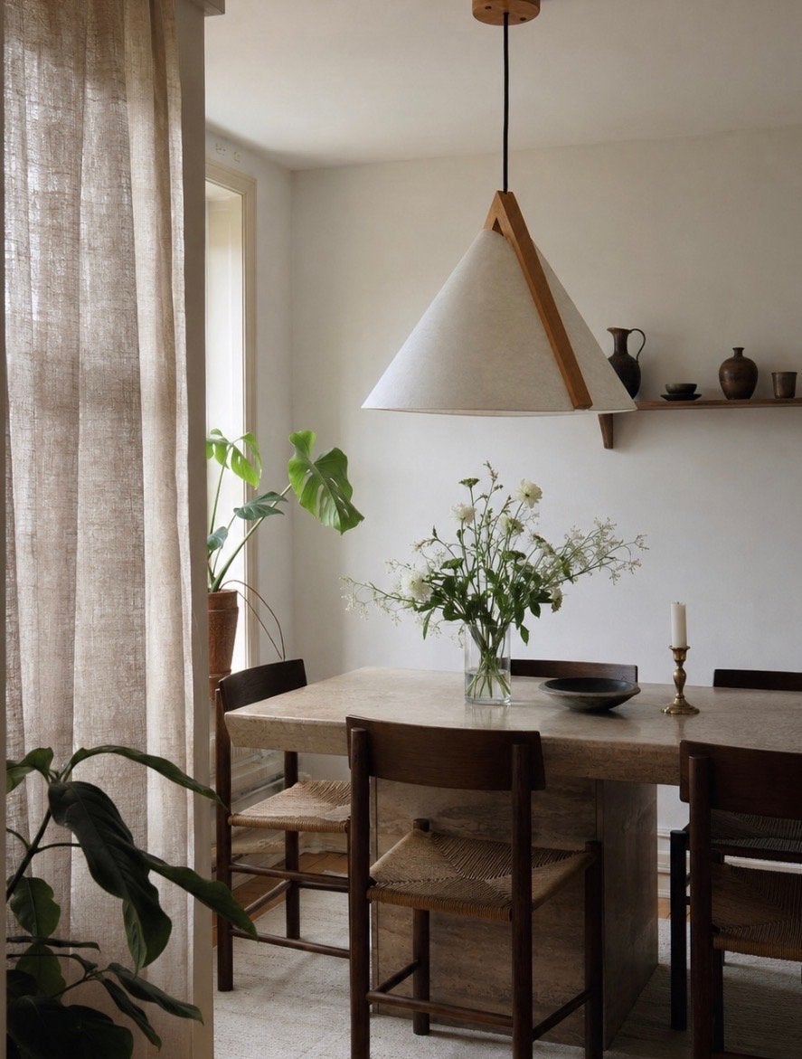 Vintage Hanglamp Scandi Japandi Design Stijl Akari Lamp, Mid Century Scandi Japandi Deens Design, Verzenden, E27 (groot), Zo goed als nieuw
