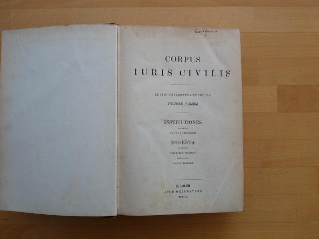 Corpus Iuris Civilis. Editio stereotypa vndecima: Volumen, Antiek en Kunst, Ophalen of Verzenden