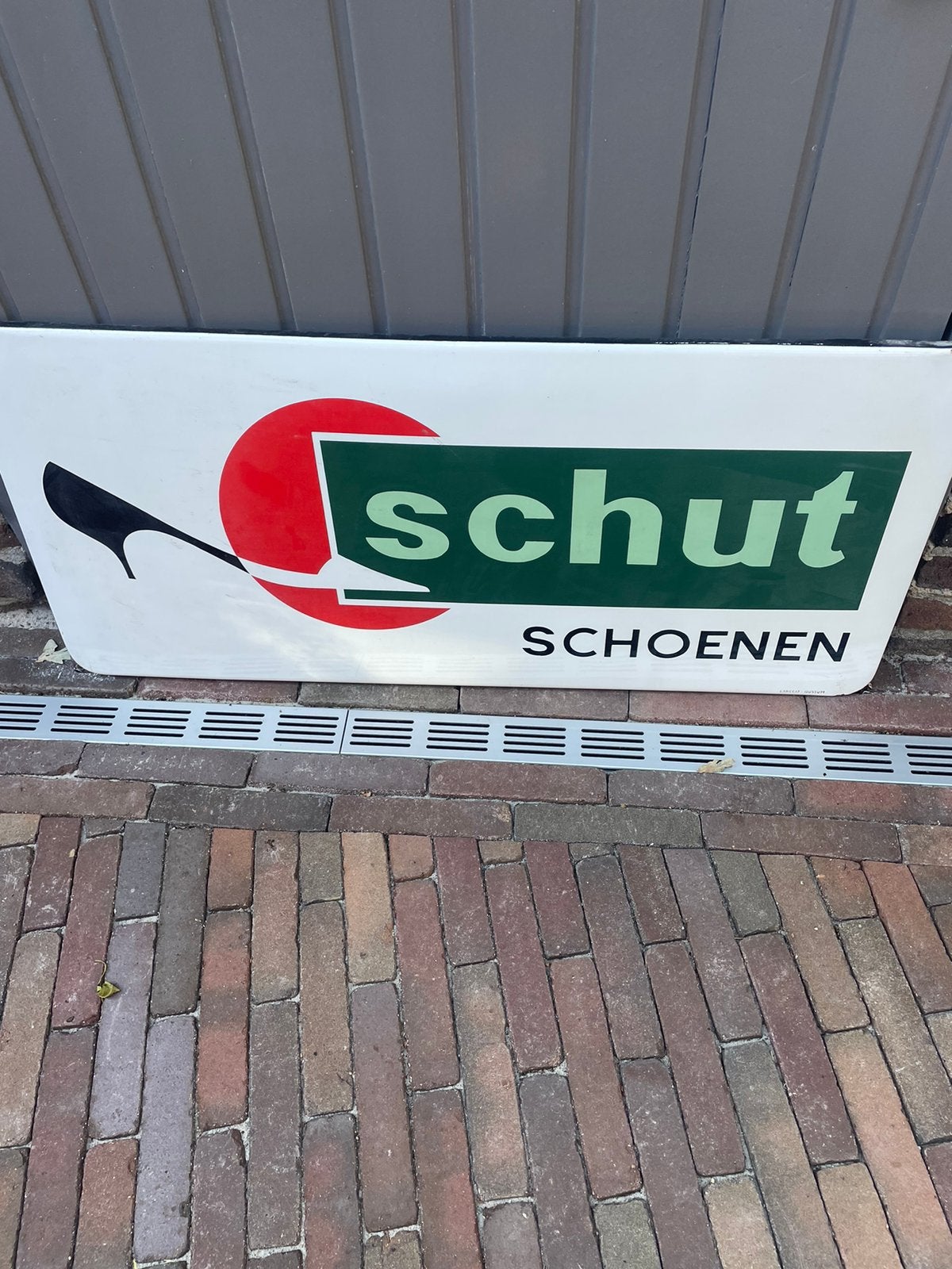 Emaille reclame bord langcat bussum, Ophalen of Verzenden, Zo goed als nieuw, Reclamebord