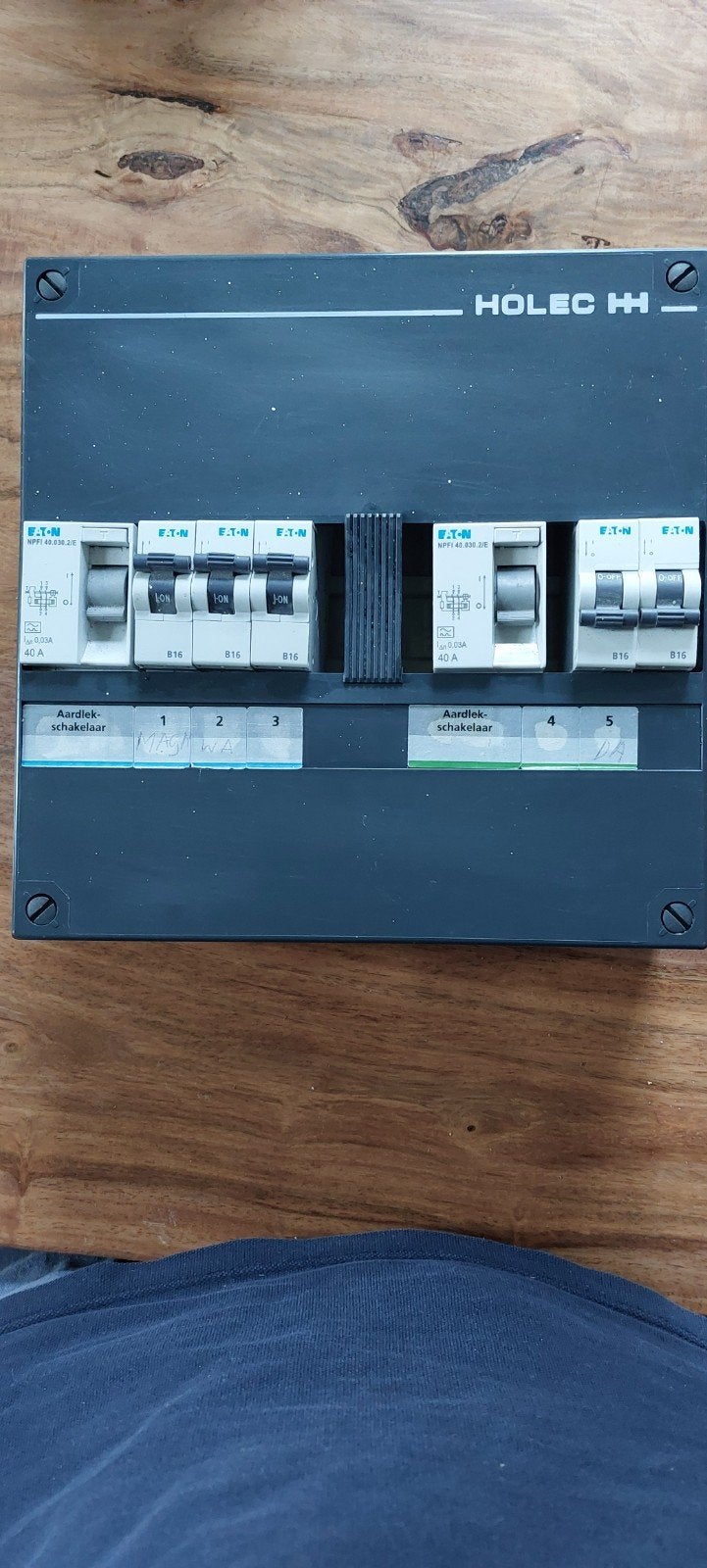 Groepenkast  2 Aardlek 5xautomaat holec eaton, Ophalen of Verzenden, Overige typen