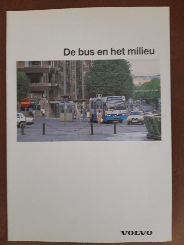 Volvo Bus - brochure de bus en het milieu - 1989, Ophalen of Verzenden, Zo goed als nieuw, Volvo