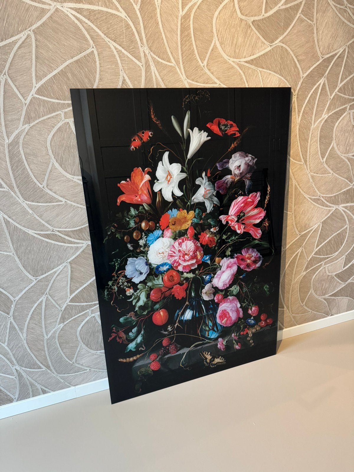 Flower bomb plexiglas schilderij 100*150 glans, Ophalen