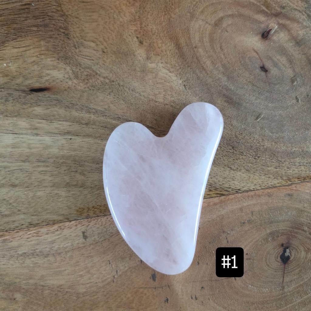 Gua Sha steen Rozenkwarts x2, Ophalen of Verzenden, Nieuw