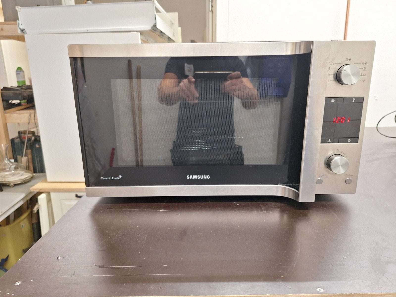 Samsung Combimagnetron 45L (MC457TGRCSR) –  Nieuwstaat, Ophalen, Combimagnetron, Samsung, Hete lucht