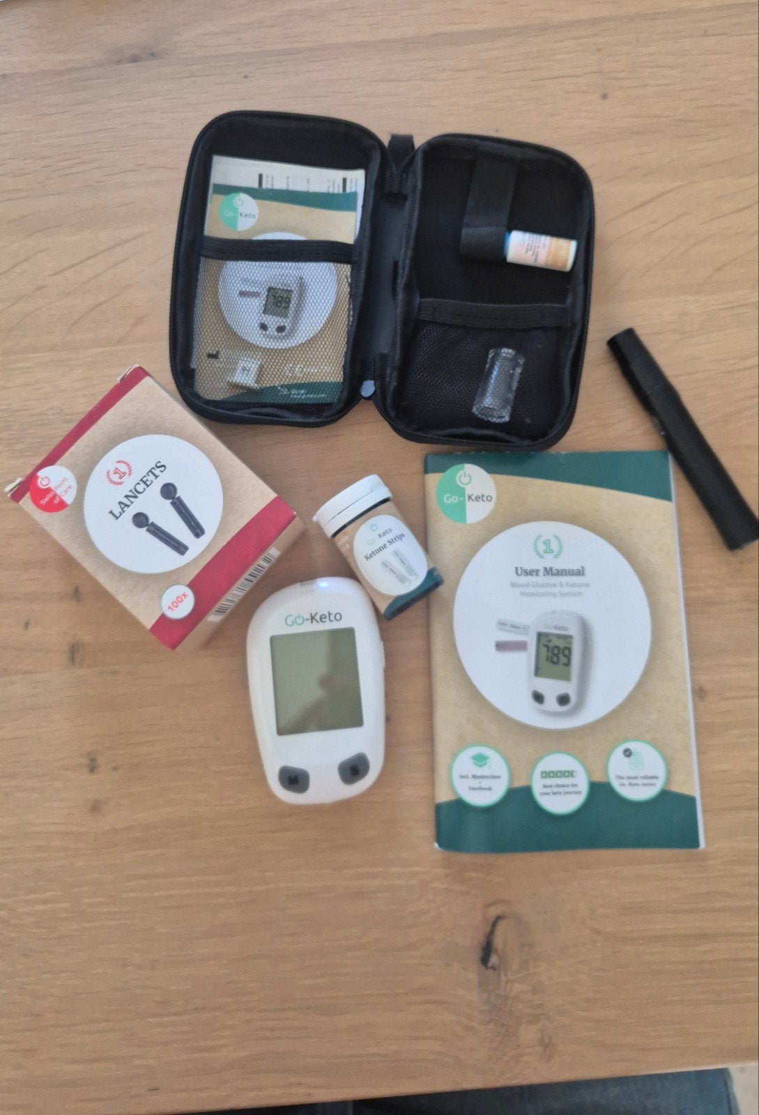 Go-Keto bloedglucose en ketonenmeter, Sport en Fitness, Ophalen of Verzenden, Zo goed als nieuw, Overige typen