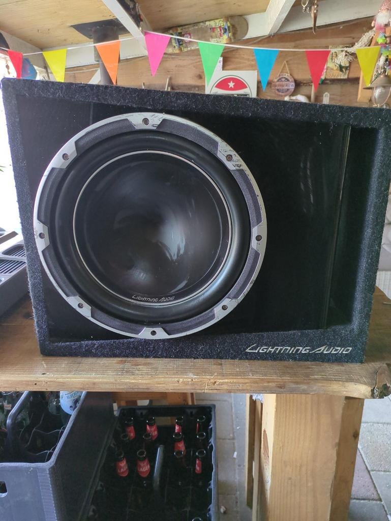 Lightning Audio LA-S412 Subwoofer - Werkt goed!, Auto diversen, Autospeakers, Ophalen, Gebruikt